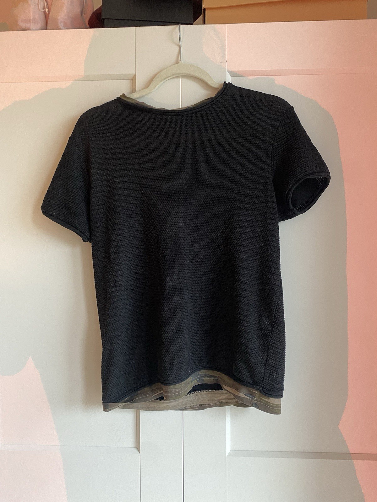 Zara man oberteil schwarz camo basic top tshirt herren 2000s tiktok opium style Zara man oberteil schwarz camo basic top tshirt herren 2000s tiktok opium style