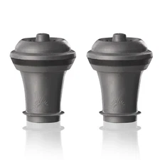 Vacu Vin Wine Saver Vacuum Stoppers - Set of 2 - Gray - Airtight Seal for Ope...