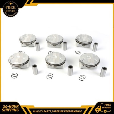 6x Pistons Rings Set Φ82mm CR 11:1 For BMW 325i 525i x3 z4 E90 E60 N52B25 2.5L