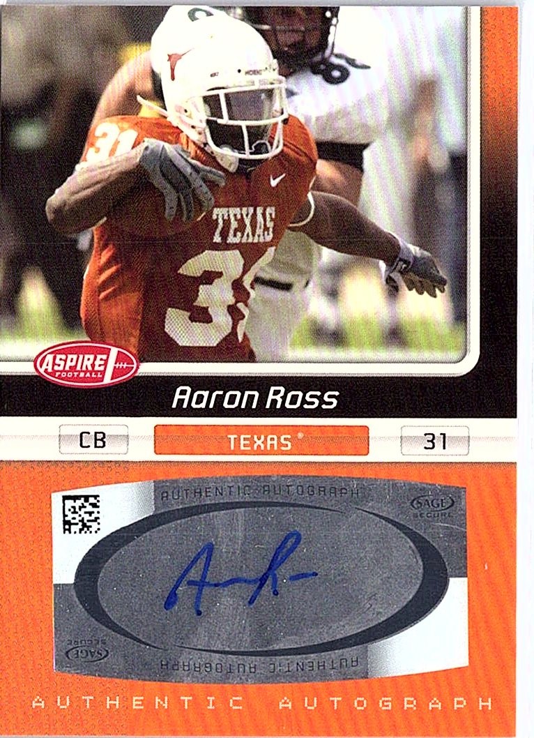 2007 SAGE Aspire #33A Aaron Ross Autographs