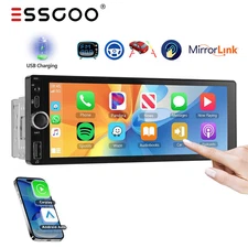 6.86'' Single Din Apple Carplay Android Auto Touch Screen Car Stereo BT FM Radio