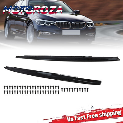 For BMW G30 530i 540i & F90 M5 Sedan 2017-2022 MP Style Side Skirts Gloss Black