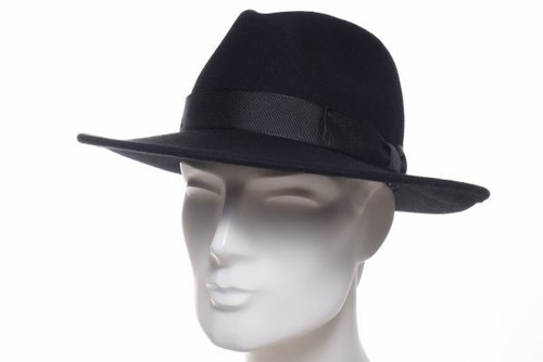 Faustmann Bogart Nero Cappello di Feltro Uomo Idrorepellente Lana Mafia  Fedora | eBay