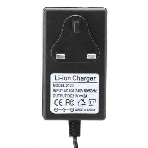 UK Battery Charger AC 220-240V DC 21V 2A Battery Charger Safe Charge Black - Picture 3 of 15