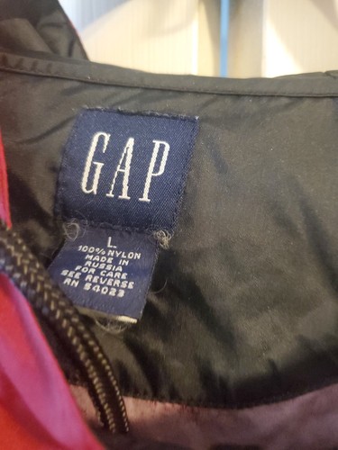 Gap 1/4 Zip red/black Womens Windbreaker Jacket Size L - Picture 2 of 5