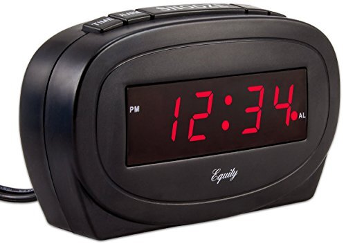  30228 LED Alarm Clock,Black 4.50"W x 1.85"D x 2.65"H 
