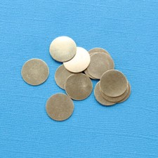 20 Brass Stamping Round Disc / Tags 16mm or 5/8" - Smooth Edge 19 Gauge - MT183