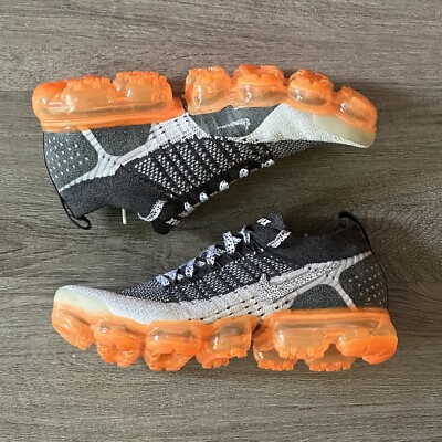 Nike Air Vapormax Flyknit Safari Black Orange Mens Shoes 942842-106 Size 