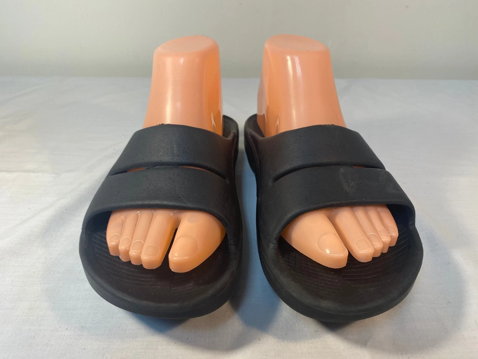 OOFOS OOhaa Sport Slide Sandals Women's Black Slip On M4 W6