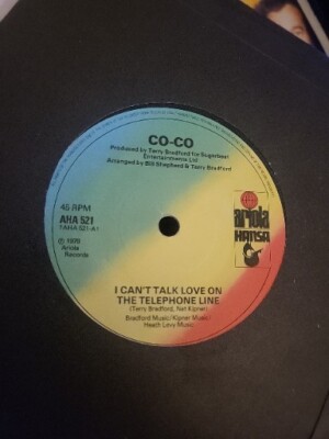  Co-Co, I Can't Talk Love On The Telephone Line - 1978 - 7 inch vinyl