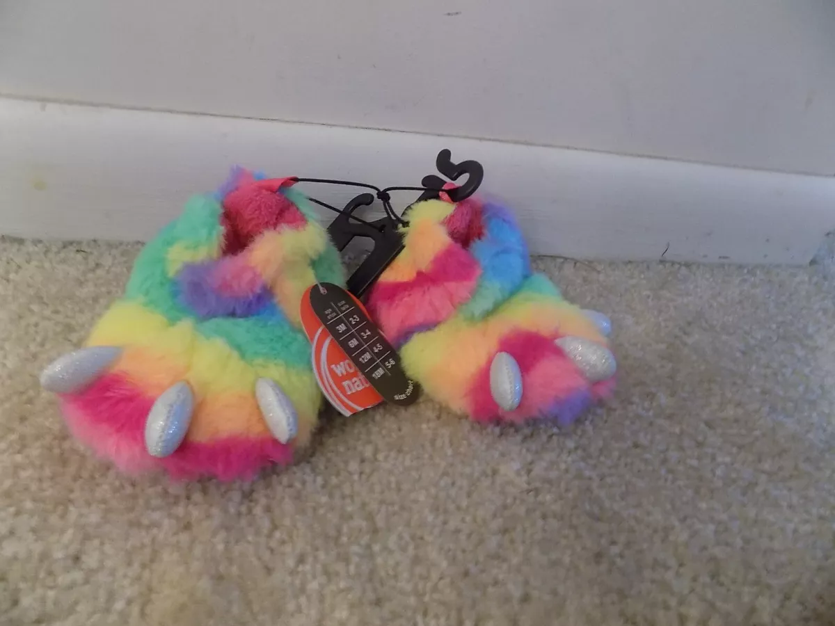 Rainbow monster feet slippers hotsell