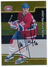 MARTIN RUCINSKY 2002-03 SIGNATURE GOLD #117 AUTO AUTOGRAPH MINT