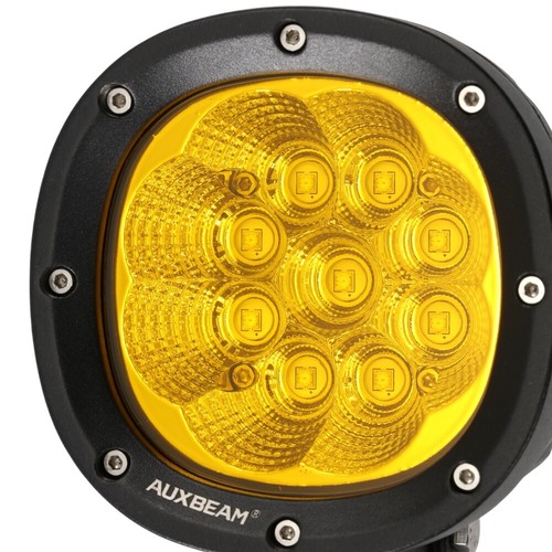 AUXBEAM 4" 90W Amber LED Work Light Bar 4WD Offroad Flood Pods Fog Driving Lamps - Picture 9 of 12