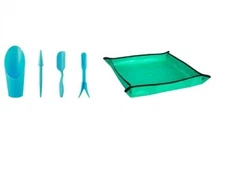 5 Pcs Mini Garden Hand Transplanting Succulent Tools Set, Repotting Mat & Tools