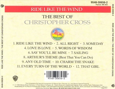 CHRISTOPHER CROSS BEST OF CHRISTOPHER CROSS NEW CD