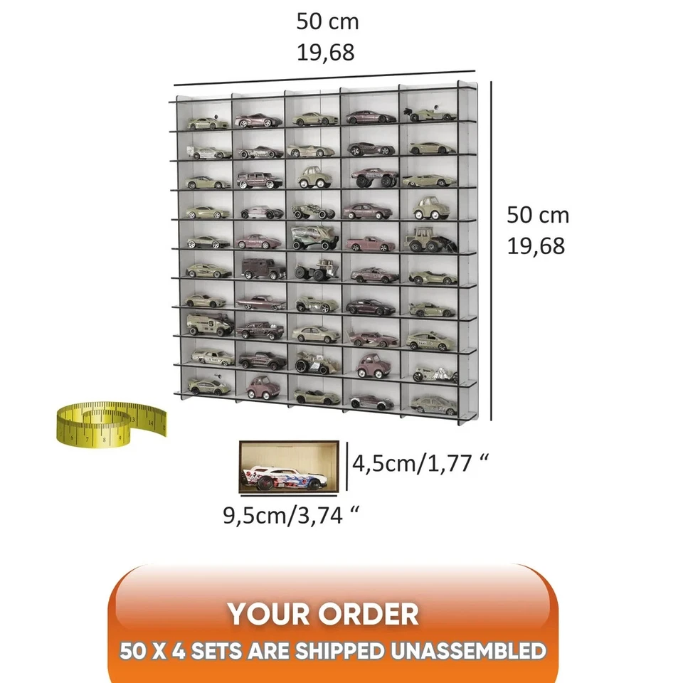 1/64 Hot Wheels, Matchbox, Diecast Car Display Case with acrylic doorS 2x100Cars - Image 2 of 4