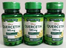 3 Nature's Truth Ultra Quercetin 585mg 30 Quick Release Capsules EACH Exp 10/25