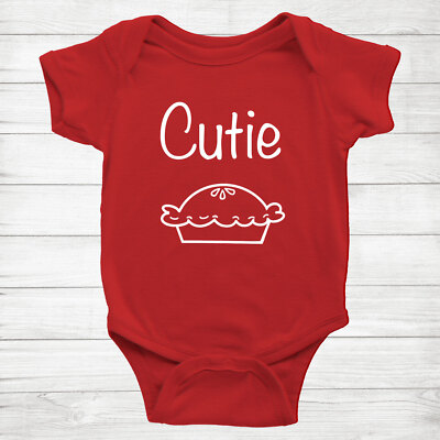 Cutie Pie Baby Bodysuit Romper Funny Clothes Newborn Shower gift Cute Valentines