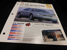 1994+ Audi Quattro A8 Spec Sheet Brochure Photo Poster