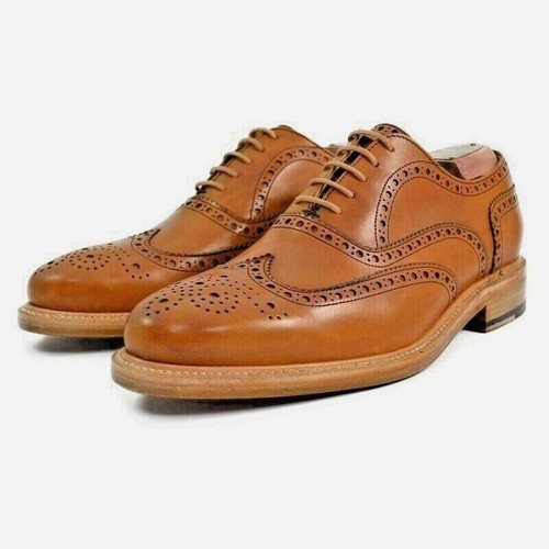 Men's Tan Leather Berwick Oxford Brogue 2817 with Goodyear Welted Sole