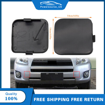 Azpartspro Pair Front Bumper Tow Hook Eye Covers For Toyota RAV4 2009-2010 - Left & Right