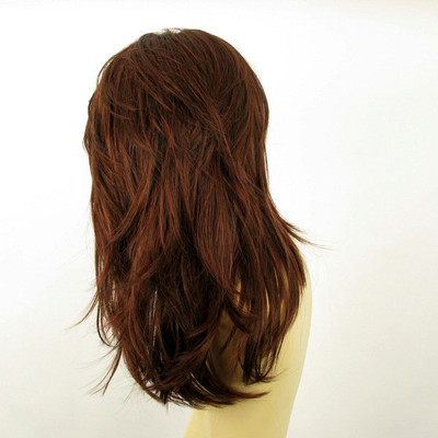 Perruque Mi-longue Synthétique Châtain Foncé Cuivré Intense - Modèle NINON Ref 322 - Bonnet Large - Neuf Avec étiquettes