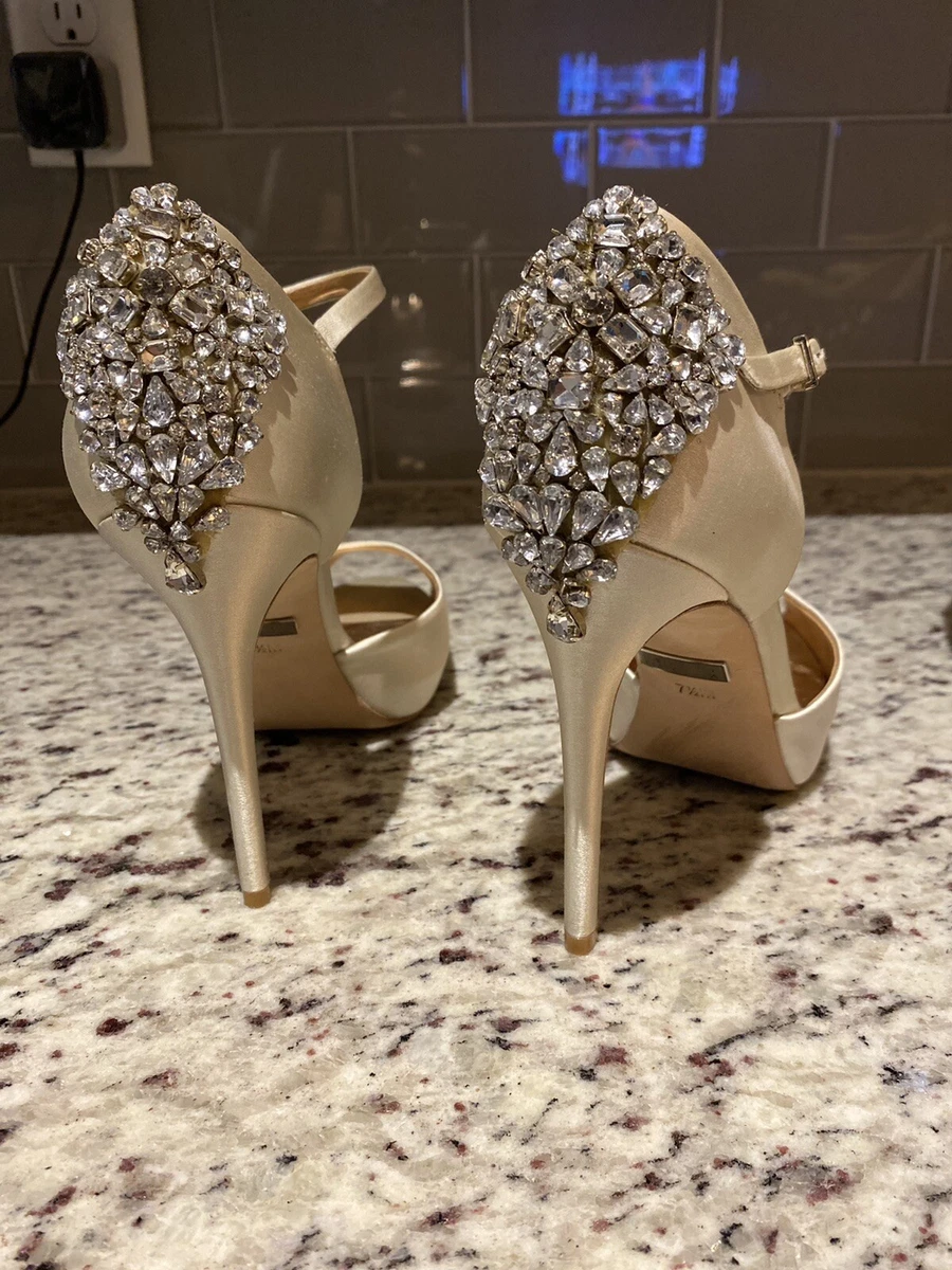 Badgley Crystal Pump Wedding Heels 7.5 | eBay