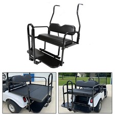 Rear Flip Seat Kit Back Seat w/Grab Bar For Club Car DS 2000-2013 Golf Cart