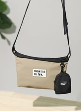 [Masmarulez] Korean Travel Sacoche Crossbody  Mini Bag Adjustable Strap Khaki