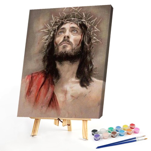 Paint By Numbers Kit DIY Easter Jesus Colouring Oil Artwork Picture