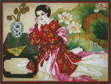 Oriental Scene Counted Cross Stitch Chart No.25-101