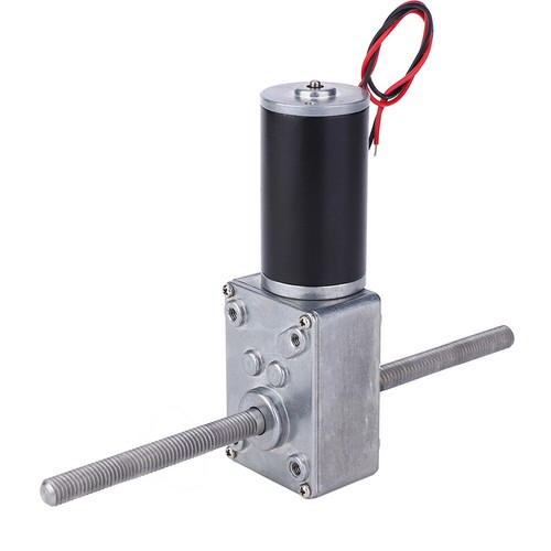 24V Double Shaft Metal Gearbox Worm Speed Reduction Gear Motor M8 Thread17 - Picture 8 of 9