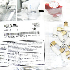 10pcs SMC KQ2L04-M5A PBT and Brass Push to Connect Pipe Fitting