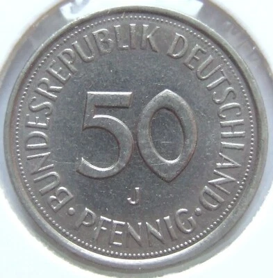 Münze Bundesrepublik Deutschland 50 Pfennig 1986 J in Vorzüglich - Bild 1 von 2