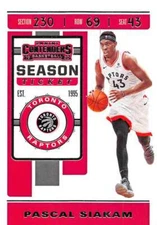 Pascal Siakam 2019-20 Panini Contenders Season Ticket #87 Raptors