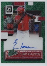 2022 Panini Donruss Optic Green Mojo Prizm 12/20 Elly De La Cruz Auto 12xs