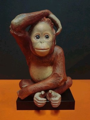 Lenox Baby Endangered Animal Series Baby Orangutan Vintage 1994 Fine Porcelain