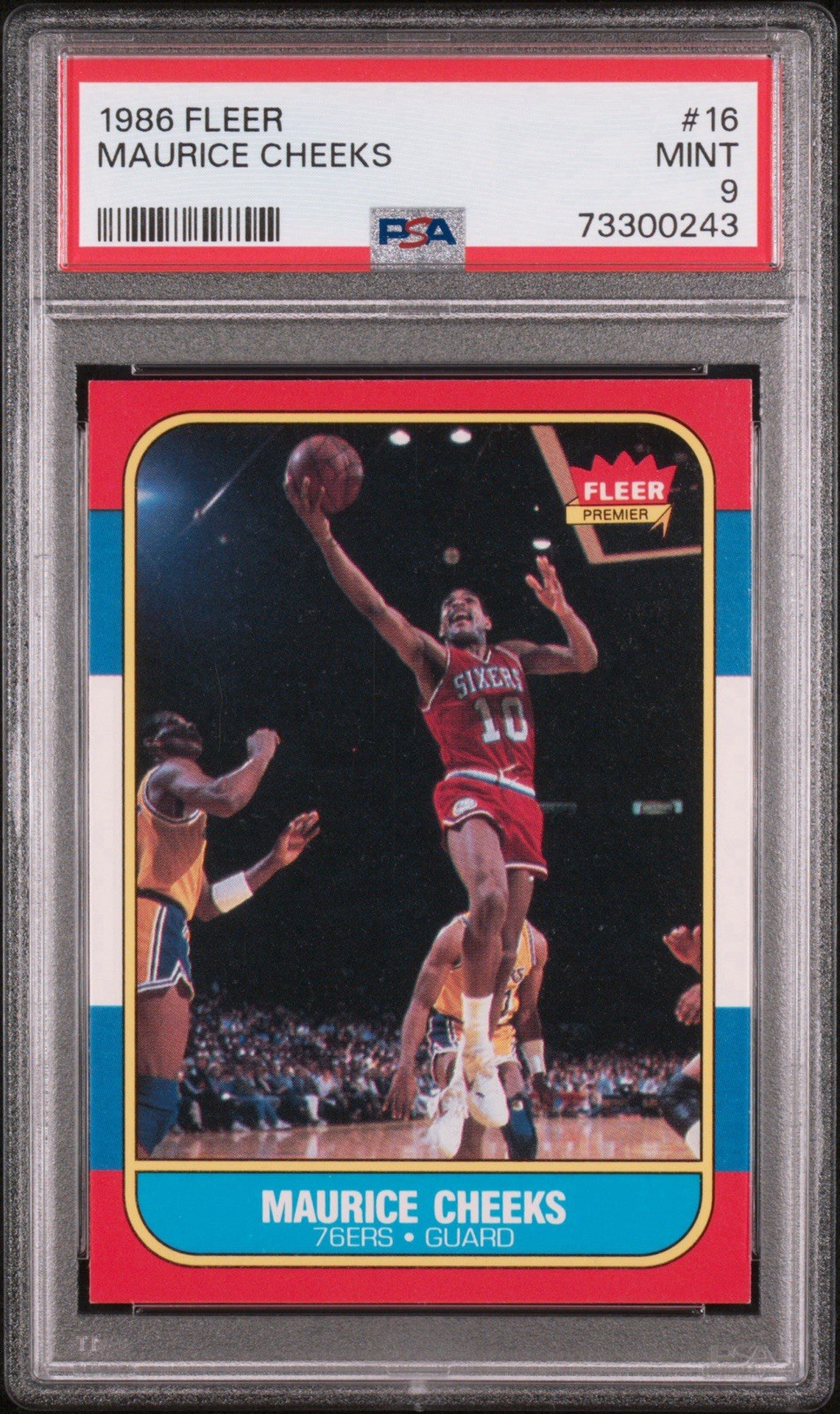 1986 FLEER #16 MAURICE CHEEKS PSA 9