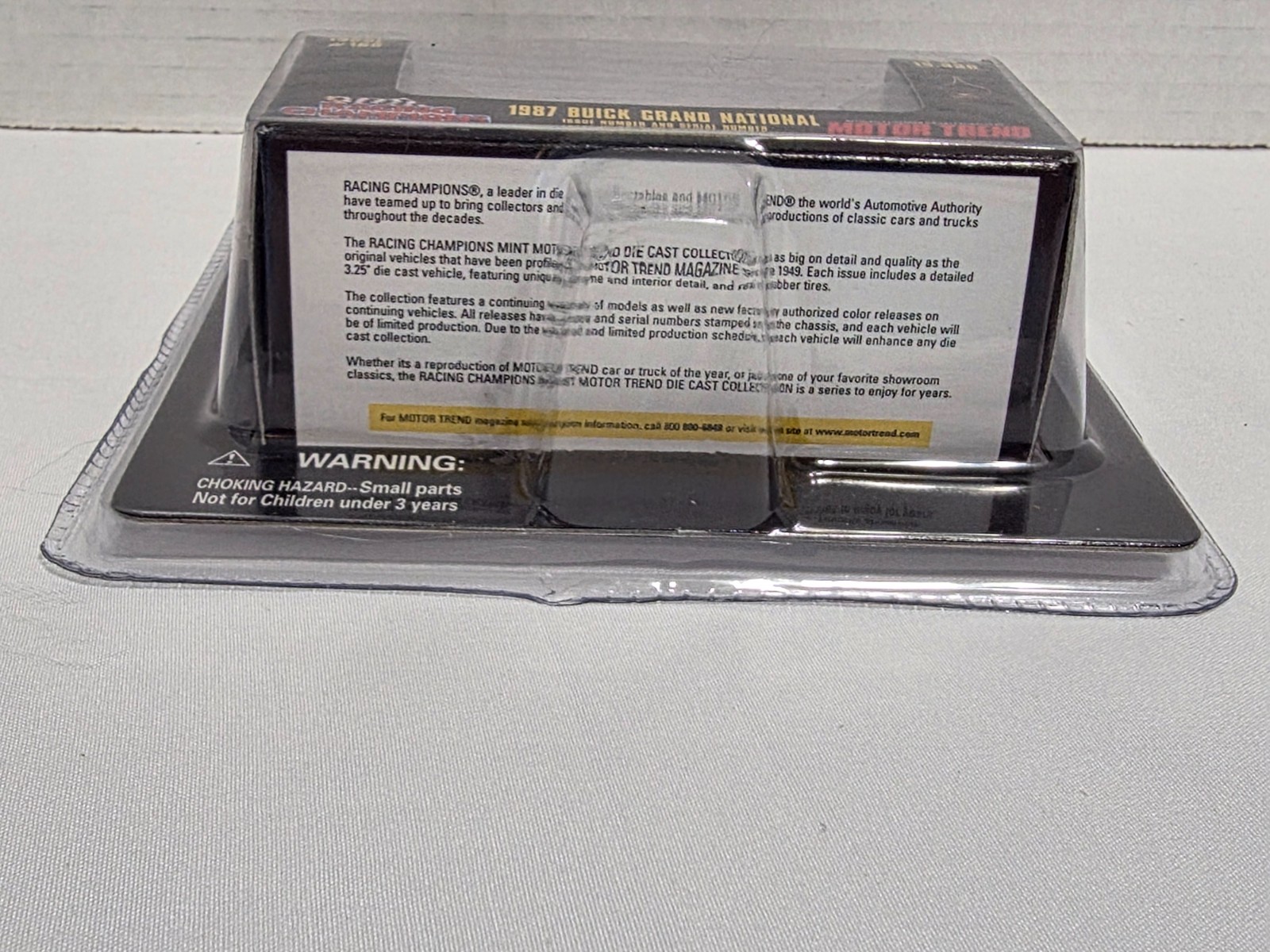 1987 BUICK GRAND NATIONAL BLACK ISSUE 168 RACING CHAMPIONS MINT MOTOR TREND CAR