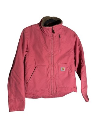 Vintage Carhartt Jacket Coat Sherpa Lined Womens Size XS WJ022 SBT