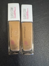 2 Pack! Maybelline Superstay Foundation #332 Golden Caramel. New Please Read!!