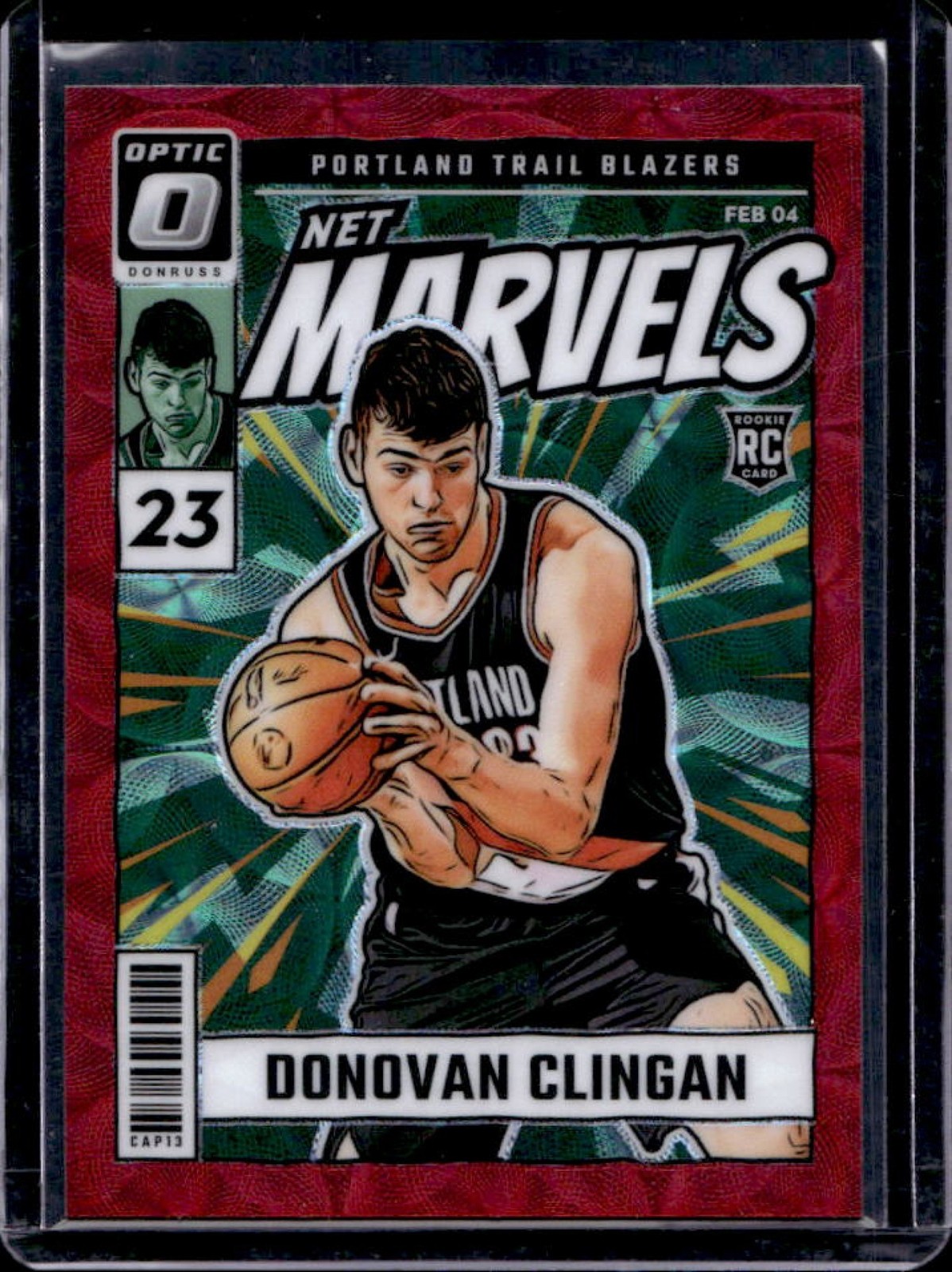 2024-25 Donruss Optic Donovan Clingan Net Marvels RC Red International #11