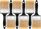 Bates- Paint Brushes, 3-Inch,6 Pack, Plastic Handle Flat Paint Brushes for Walls