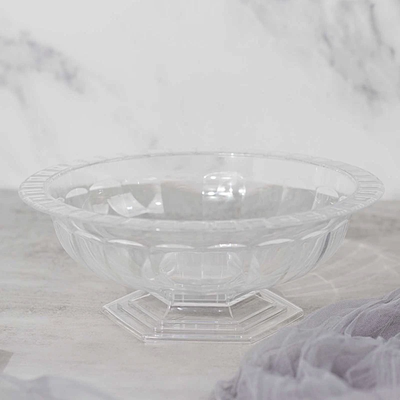 3 Plastic 10" Roman Style Compote Vases Flower Pedestals Party Event Decorations