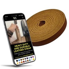 3/8 Inch Flat Leather Cord 72 Inch Length 1/8 Inch Thick Cowhide Tan