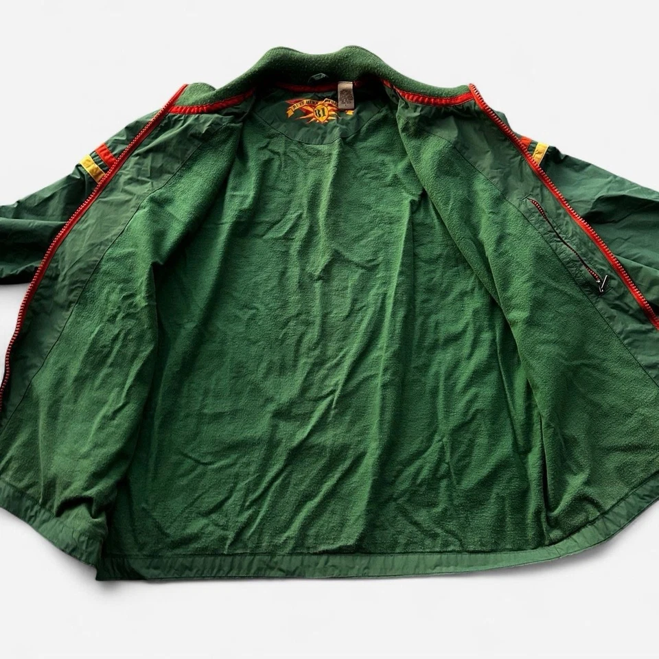 Vintage Ruff Hewn Apparel CO. Green and yellow vintage windbreaker jacket - Image 2 of 4