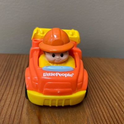 Fisher Price Little People WHEELIES Construction DUMP TRUCK Orange & Yellow