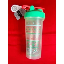 Blender Bottle Classic 22oz Shaker Mixer Cup Green Red Special Edition Holiday