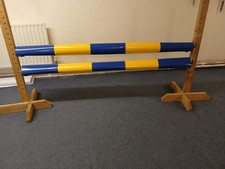 POKROWCE NA TULEJE NA KIJE DO SKOKÓW KONNYCH, 6 STÓP (1,83MT) NIEBIESKIE X ŻÓŁTE X 2