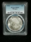 1921 $1 Morgan Silver Dollar 90% Silver PCGS MS64 White 6939